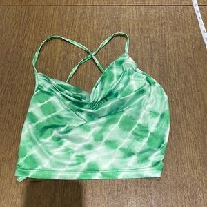 Neon Green Tie Dye Crop Top